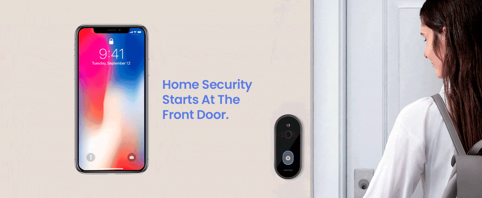  smart wireless ring doorbell camera IBUZZ connect with Interfree app